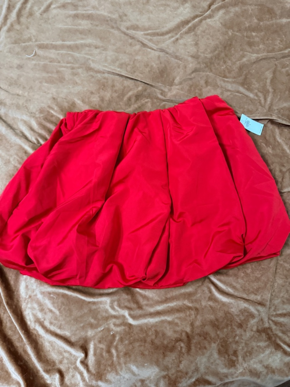 Old Navy NWT Red Bubble Elastic Mini Circle Skirt with Pocket Holiday Party Med